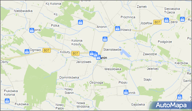 mapa Stanin, Stanin na mapie Targeo