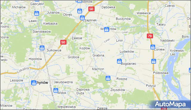 mapa Staniszewice, Staniszewice na mapie Targeo