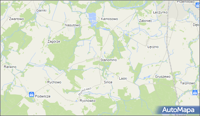 mapa Stanomino, Stanomino na mapie Targeo