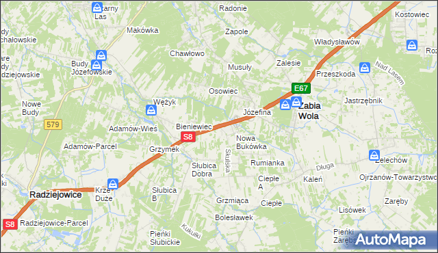 mapa Stara Bukówka, Stara Bukówka na mapie Targeo