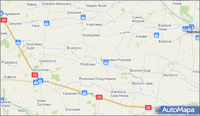 mapa Starczewo-Pobodze, Starczewo-Pobodze na mapie Targeo