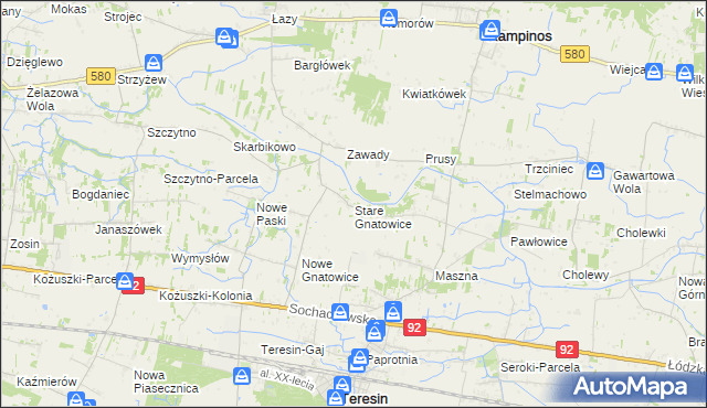 mapa Stare Gnatowice, Stare Gnatowice na mapie Targeo
