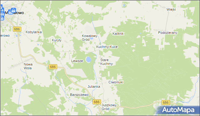 mapa Stare Kuchmy, Stare Kuchmy na mapie Targeo