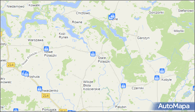 mapa Stare Polaszki, Stare Polaszki na mapie Targeo