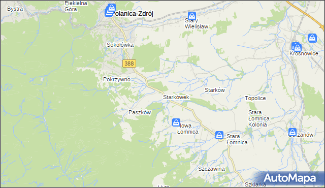 mapa Starkówek, Starkówek na mapie Targeo