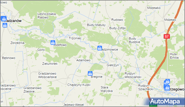 mapa Staroguby, Staroguby na mapie Targeo
