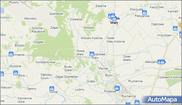 mapa Stary Budzisław, Stary Budzisław na mapie Targeo