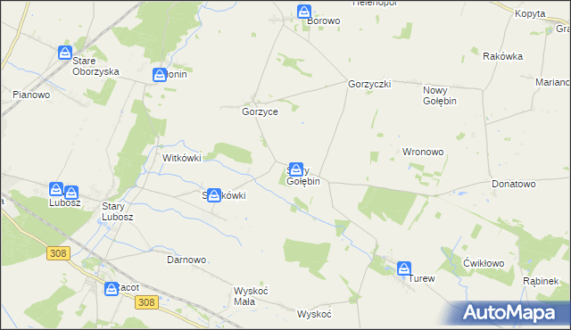 mapa Stary Gołębin, Stary Gołębin na mapie Targeo