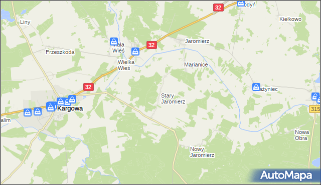 mapa Stary Jaromierz, Stary Jaromierz na mapie Targeo