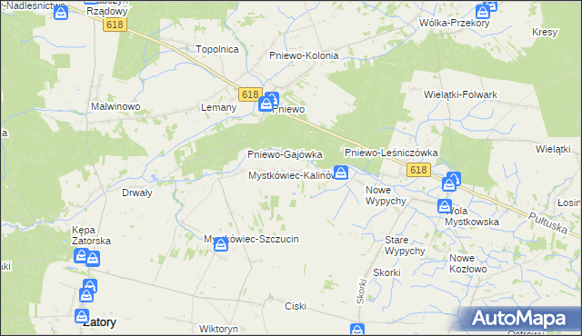 mapa Stary Mystkówiec, Stary Mystkówiec na mapie Targeo