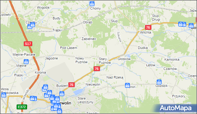 mapa Stary Puznów, Stary Puznów na mapie Targeo