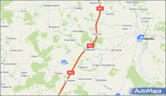 mapa Stawiane, Stawiane na mapie Targeo