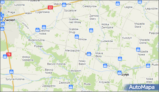 mapa Stefanów gmina Przyłęk, Stefanów gmina Przyłęk na mapie Targeo