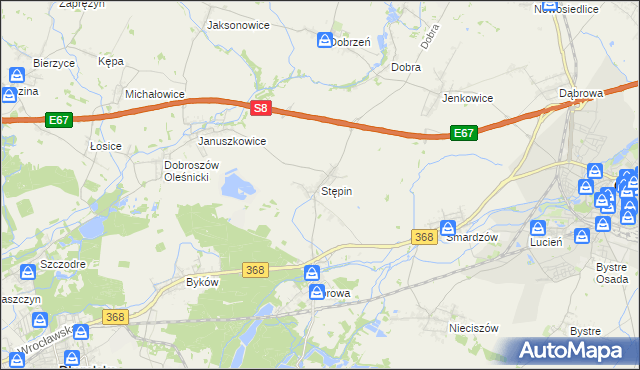 mapa Stępin, Stępin na mapie Targeo