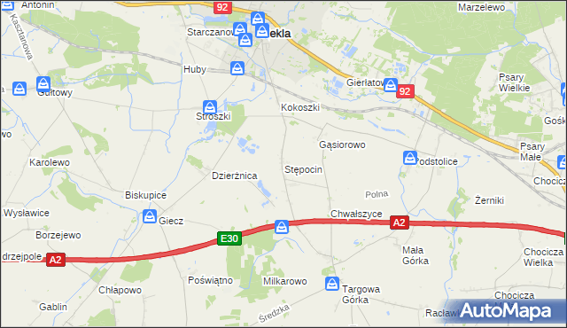 mapa Stępocin, Stępocin na mapie Targeo