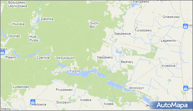 mapa Stęszewko, Stęszewko na mapie Targeo