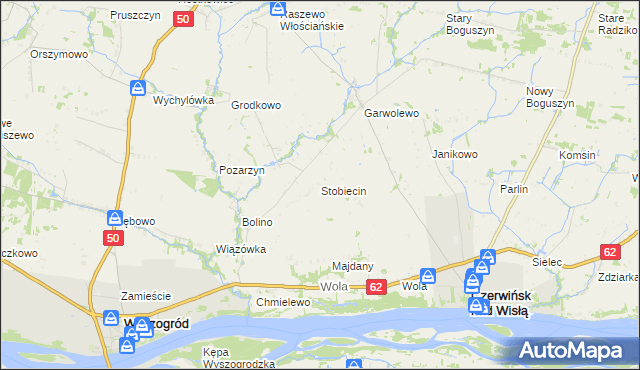 mapa Stobiecin, Stobiecin na mapie Targeo