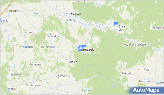 mapa Stoczek powiat węgrowski, Stoczek powiat węgrowski na mapie Targeo
