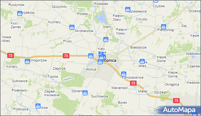 mapa Stopnica, Stopnica na mapie Targeo