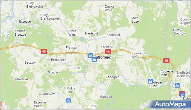 mapa Stromiec, Stromiec na mapie Targeo
