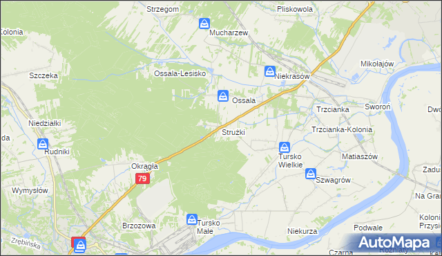 mapa Strużki, Strużki na mapie Targeo