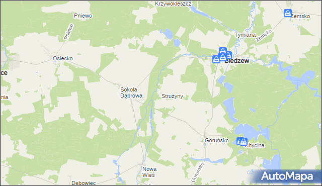 mapa Strużyny, Strużyny na mapie Targeo