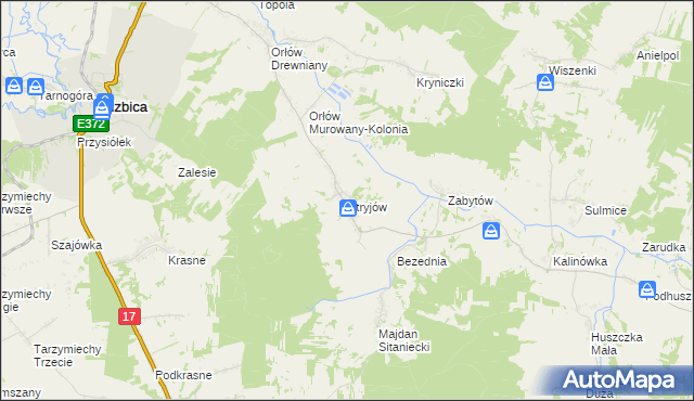 mapa Stryjów, Stryjów na mapie Targeo