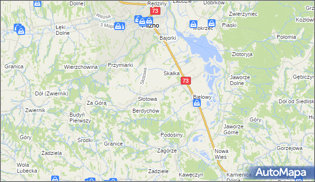 mapa Strzegocice, Strzegocice na mapie Targeo