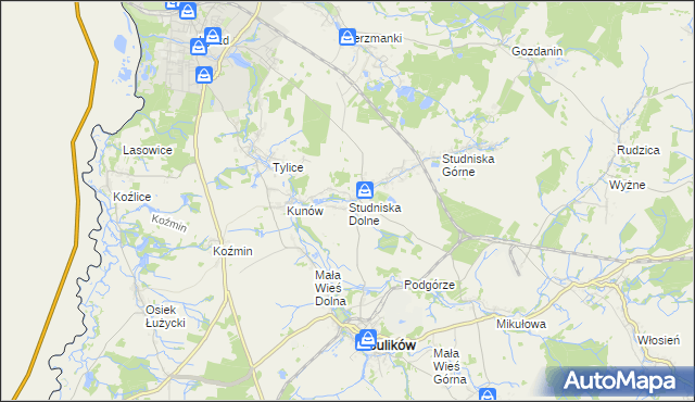 mapa Studniska Dolne, Studniska Dolne na mapie Targeo