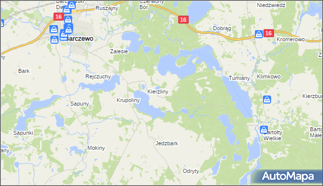 mapa Studzianek gmina Barczewo, Studzianek gmina Barczewo na mapie Targeo