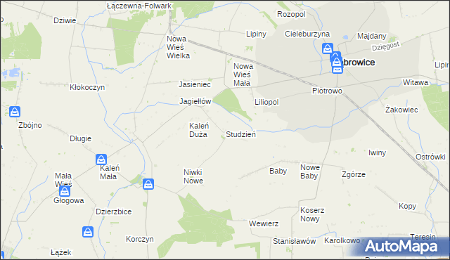 mapa Studzień, Studzień na mapie Targeo