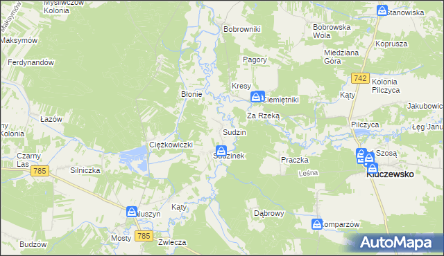 mapa Sudzin, Sudzin na mapie Targeo
