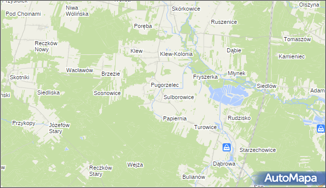 mapa Sulborowice, Sulborowice na mapie Targeo