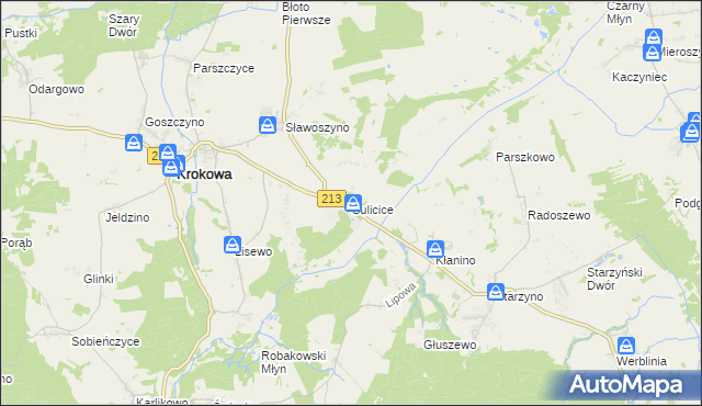 mapa Sulicice, Sulicice na mapie Targeo
