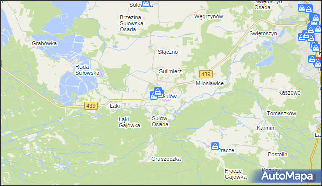 mapa Sułów gmina Milicz, Sułów gmina Milicz na mapie Targeo