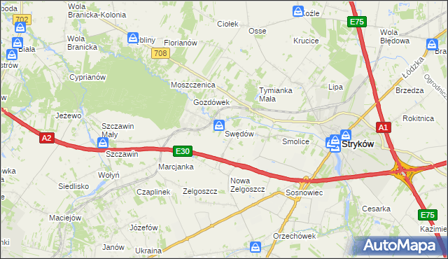 mapa Swędów, Swędów na mapie Targeo