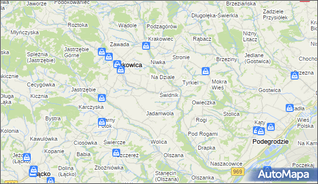 mapa Świdnik gmina Łukowica, Świdnik gmina Łukowica na mapie Targeo