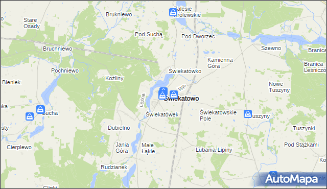 mapa Świekatowo, Świekatowo na mapie Targeo