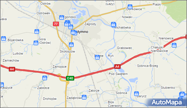 mapa Święte gmina Radymno, Święte gmina Radymno na mapie Targeo