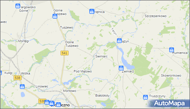 mapa Świniarc, Świniarc na mapie Targeo