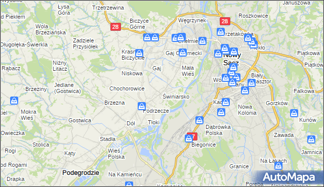 mapa Świniarsko, Świniarsko na mapie Targeo