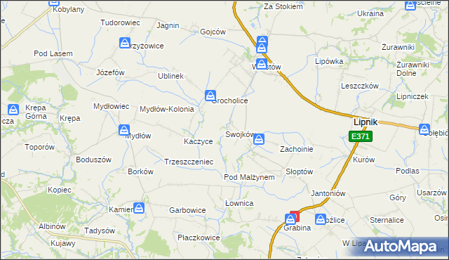 mapa Swojków gmina Lipnik, Swojków gmina Lipnik na mapie Targeo