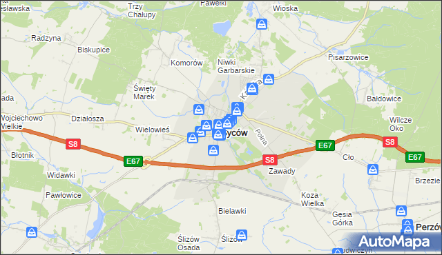 mapa Syców, Syców na mapie Targeo