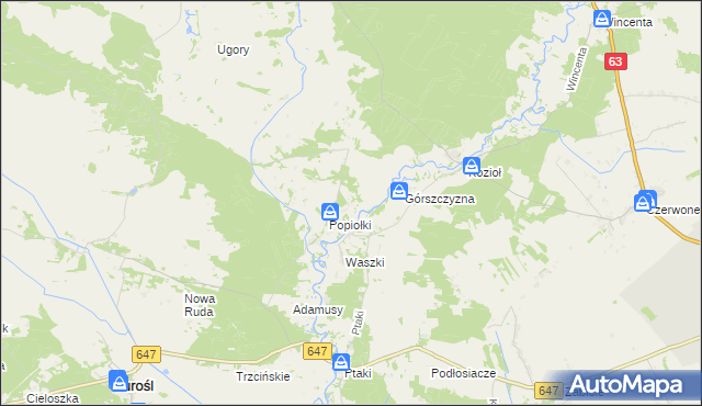 mapa Szablaki, Szablaki na mapie Targeo