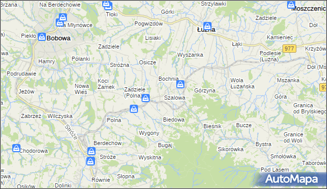 mapa Szalowa, Szalowa na mapie Targeo