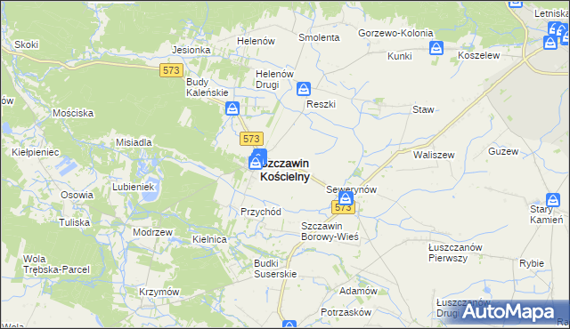 mapa Szczawinek, Szczawinek na mapie Targeo