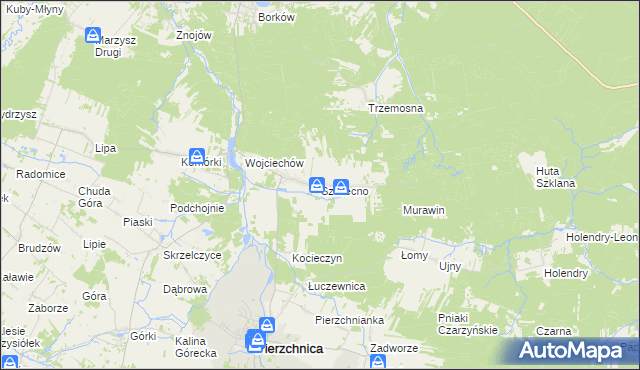 mapa Szczecno, Szczecno na mapie Targeo