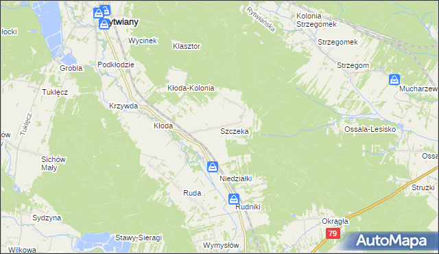 mapa Szczeka, Szczeka na mapie Targeo