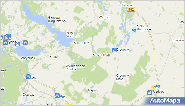 mapa Szczupliniak, Szczupliniak na mapie Targeo