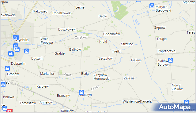 mapa Szczytów, Szczytów na mapie Targeo